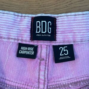 Urban Outfitters Pink Corduroy Carpenter Shorts
